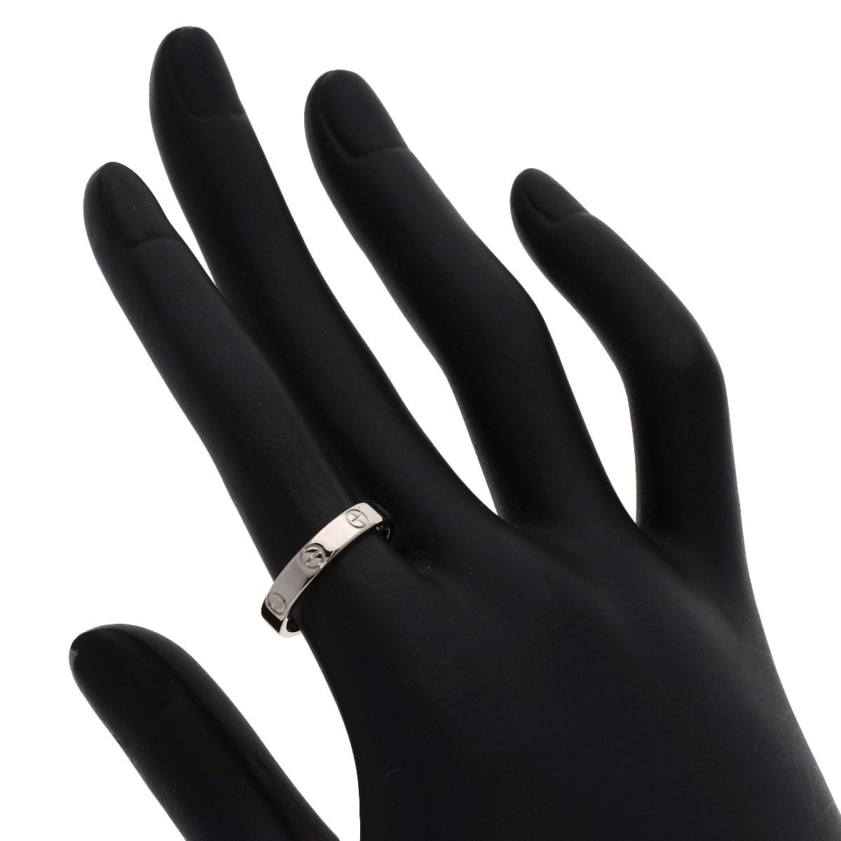 CARTIER Mini love ring # 52 Ring K18 White Gold Ladies [Used]