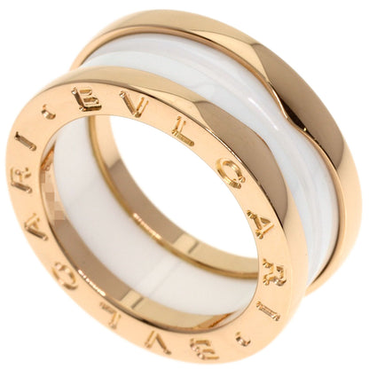 BVLGARI B.zero1 3-band Ceramic #48 Ring K18 Pink Gold Ladies [Used]