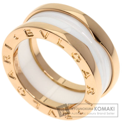 BVLGARI B.zero1 3-band Ceramic #48 Ring K18 Pink Gold Ladies [Used]