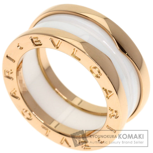 BVLGARI B.zero1 3-band Ceramic #48 Ring K18 Pink Gold Ladies [Used]