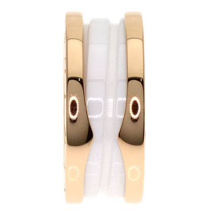BVLGARI B.zero1 3-band Ceramic #48 Ring K18 Pink Gold Ladies [Used]