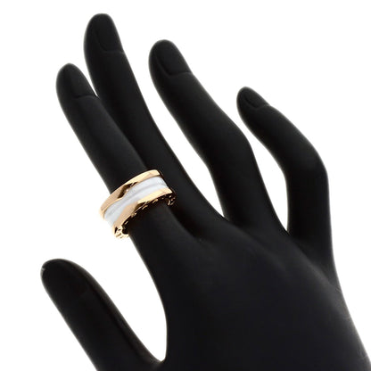 BVLGARI B.zero1 3-band Ceramic #48 Ring K18 Pink Gold Ladies [Used]