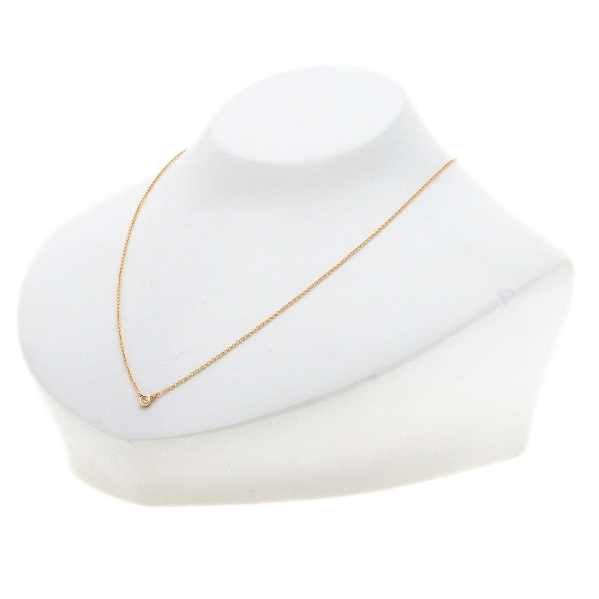 TIFFANY&Co. By The Yard Diamond Necklace K18 Pink Gold Ladies [Used]