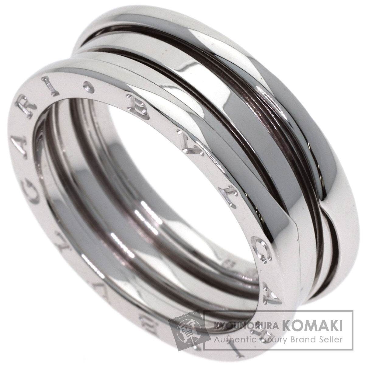 BVLGARI B.zero1 3 Bands #65 Ring K18 White Gold Ladies [Used]
