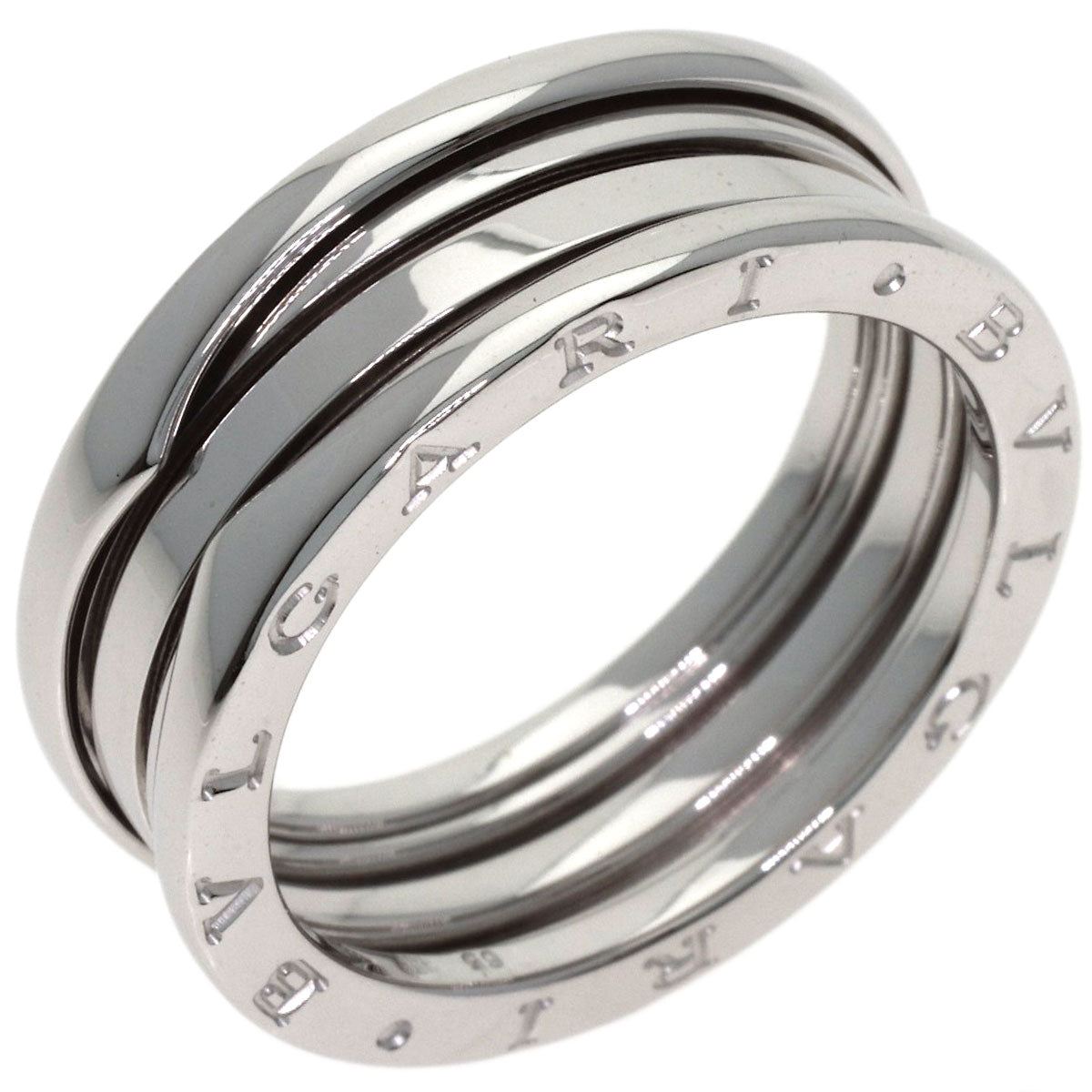 BVLGARI B.zero1 3 Bands #65 Ring K18 White Gold Ladies [Used]