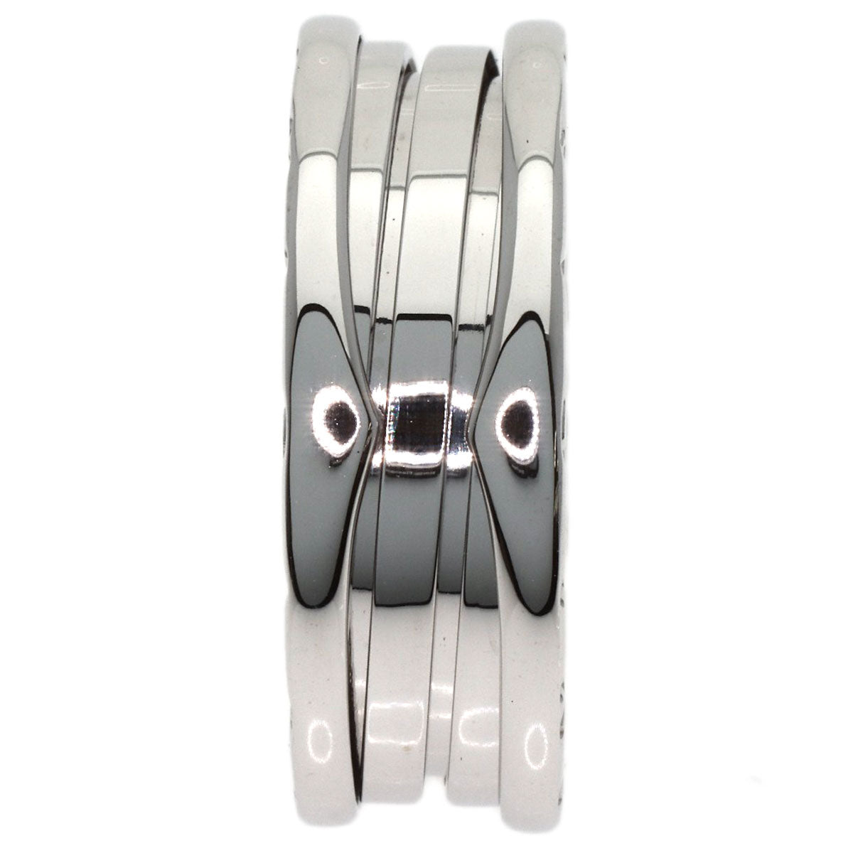 BVLGARI B.zero1 3 Bands #65 Ring K18 White Gold Ladies [Used]