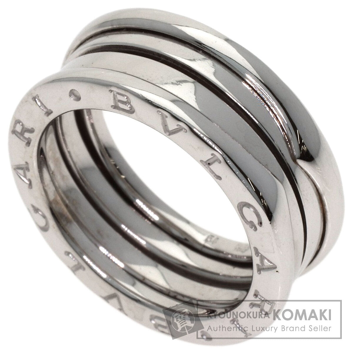 BVLGARI B.zero1 2 band #54 Ring K18 White Gold Ladies [Used]