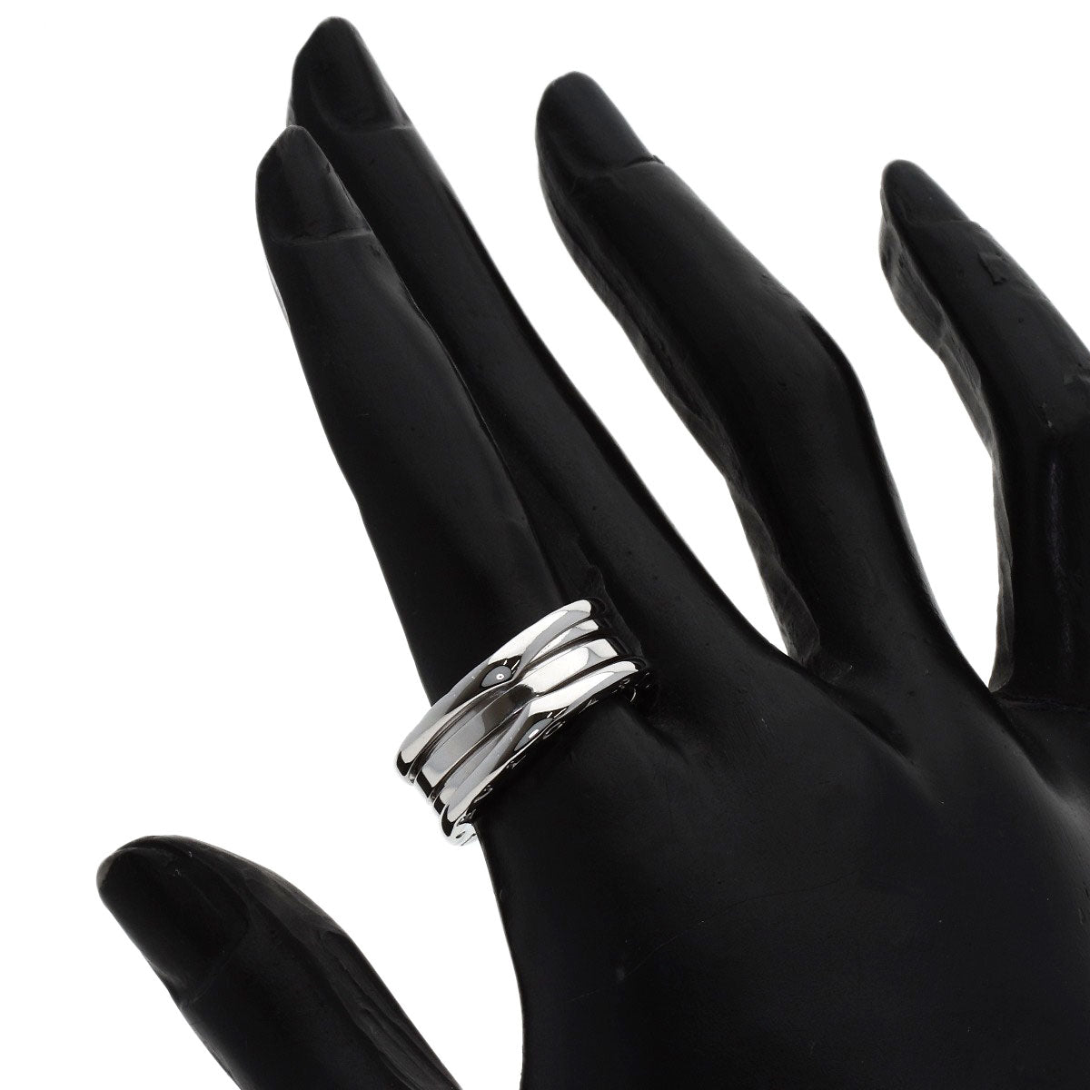 BVLGARI B.zero1 2 band #54 Ring K18 White Gold Ladies [Used]