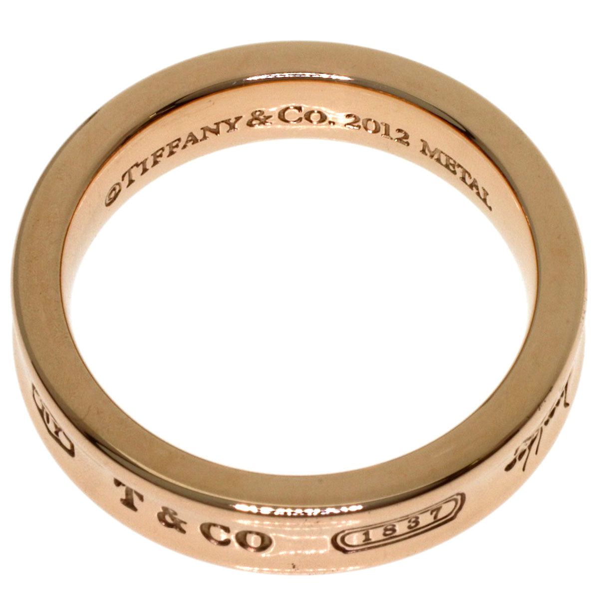 TIFFANY&Co. 1837 Narrow Metal Ring rubet metal Ladies [Used]