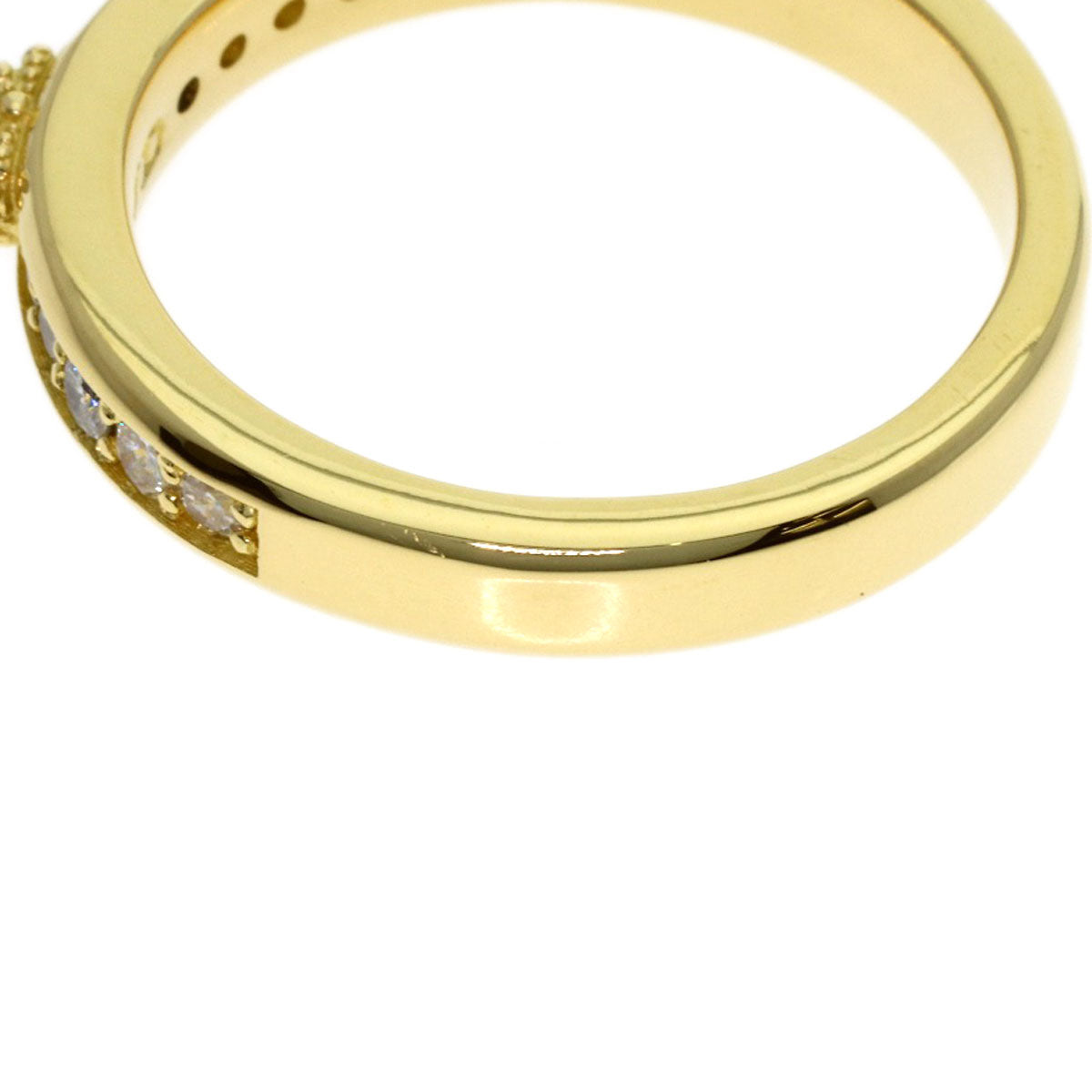 Justin Davis Diamond Ring K18 Yellow Gold Ladies [Used]