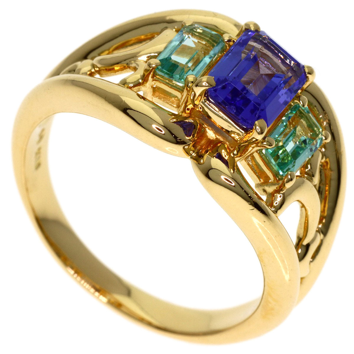 TASAKI Multi stone Ring K18 Yellow Gold Ladies [Used]