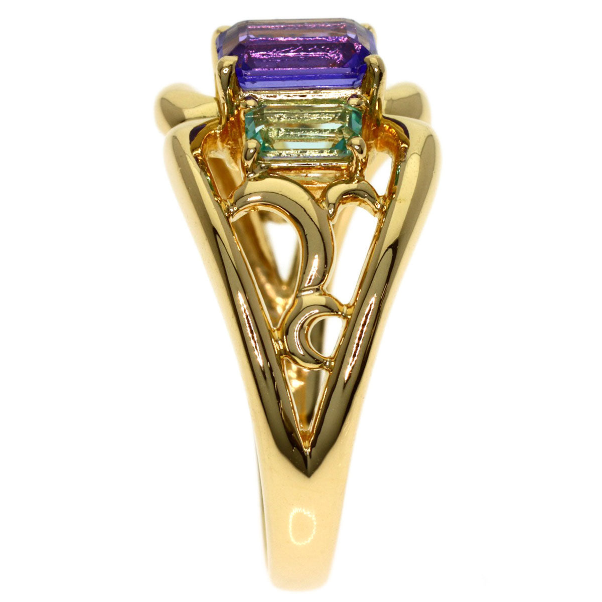 TASAKI Multi stone Ring K18 Yellow Gold Ladies [Used]