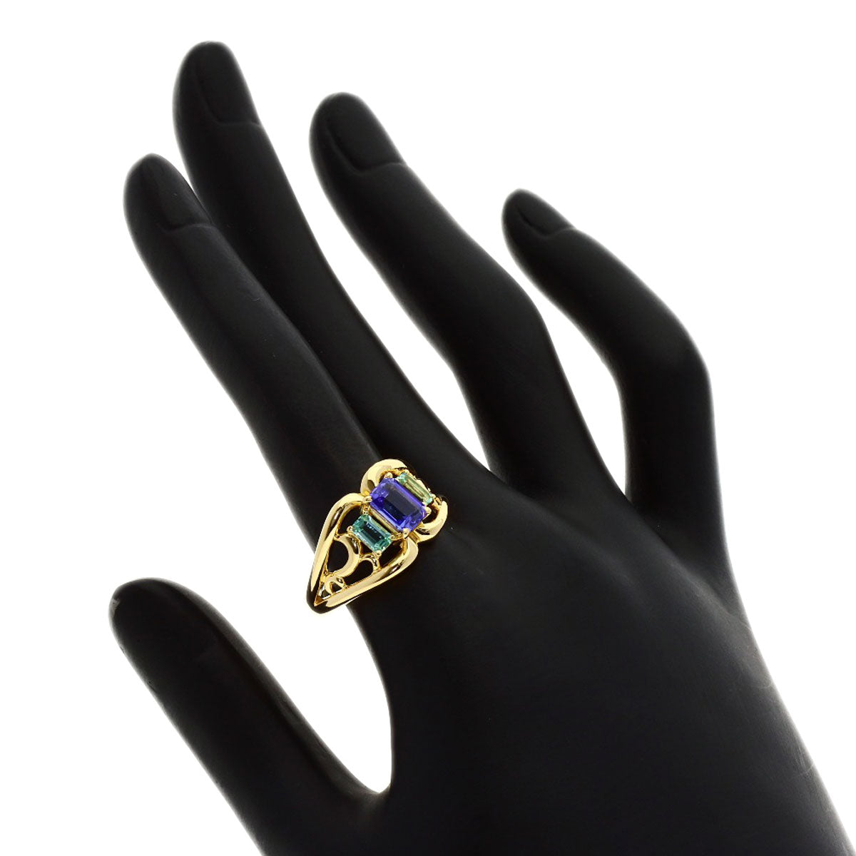 TASAKI Multi stone Ring K18 Yellow Gold Ladies [Used]