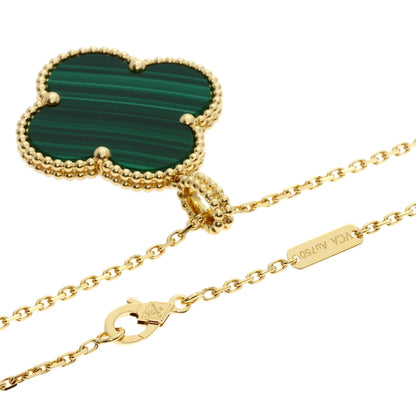 Van Cleef & Arpels Magic Alhambra Malachite Necklace K18 Yellow Gold Ladies [Used]