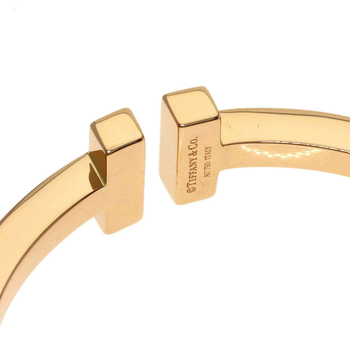 TIFFANY&Co. T Square Diamond Bracelet K18 Pink Gold Ladies [Used]