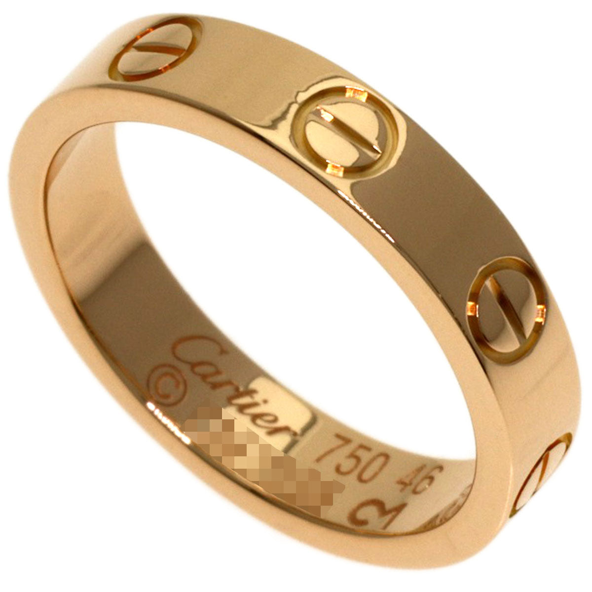 CARTIER Mini love ring #46 Ring K18 Pink Gold Ladies [Used]