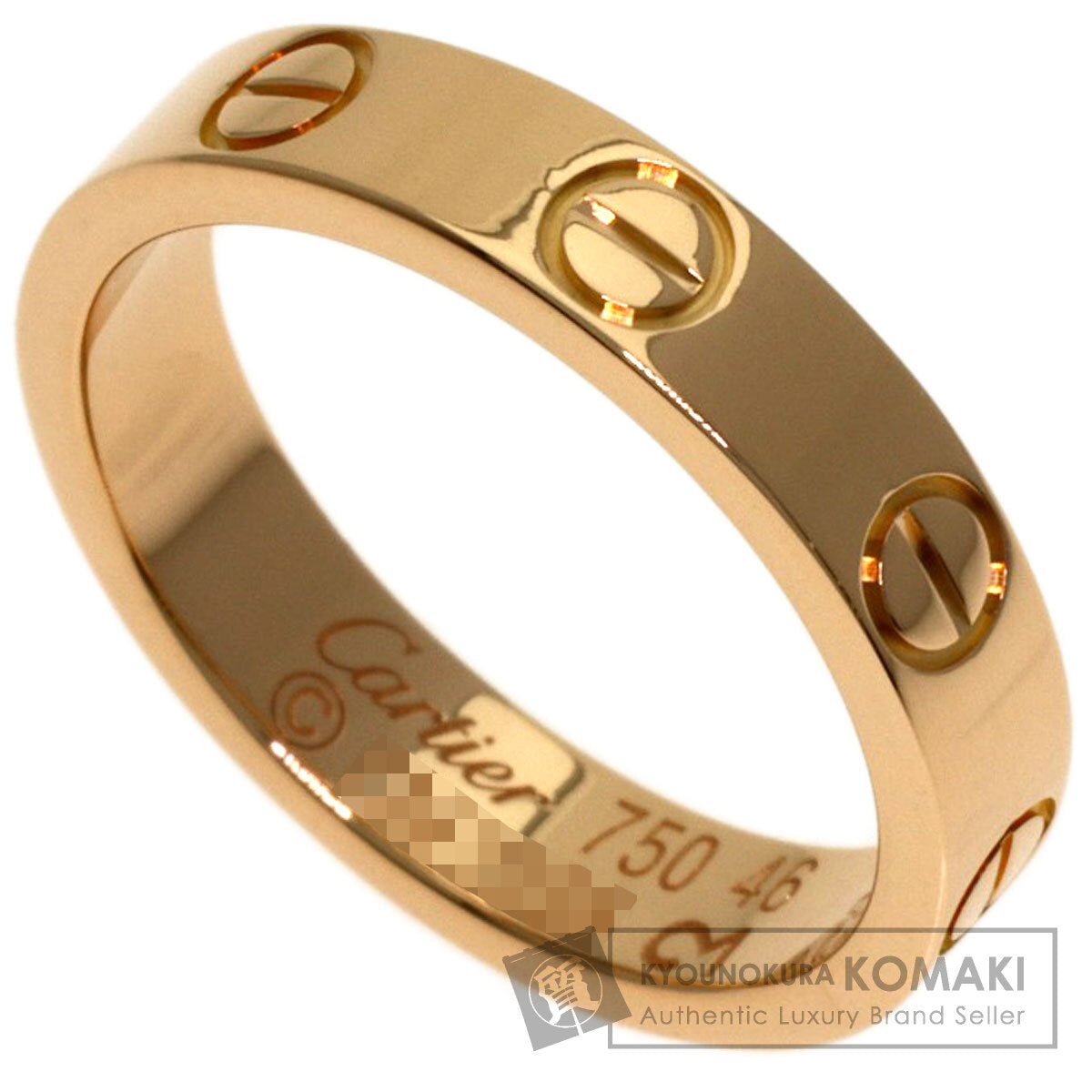 CARTIER Mini love ring #46 Ring K18 Pink Gold Ladies [Used]