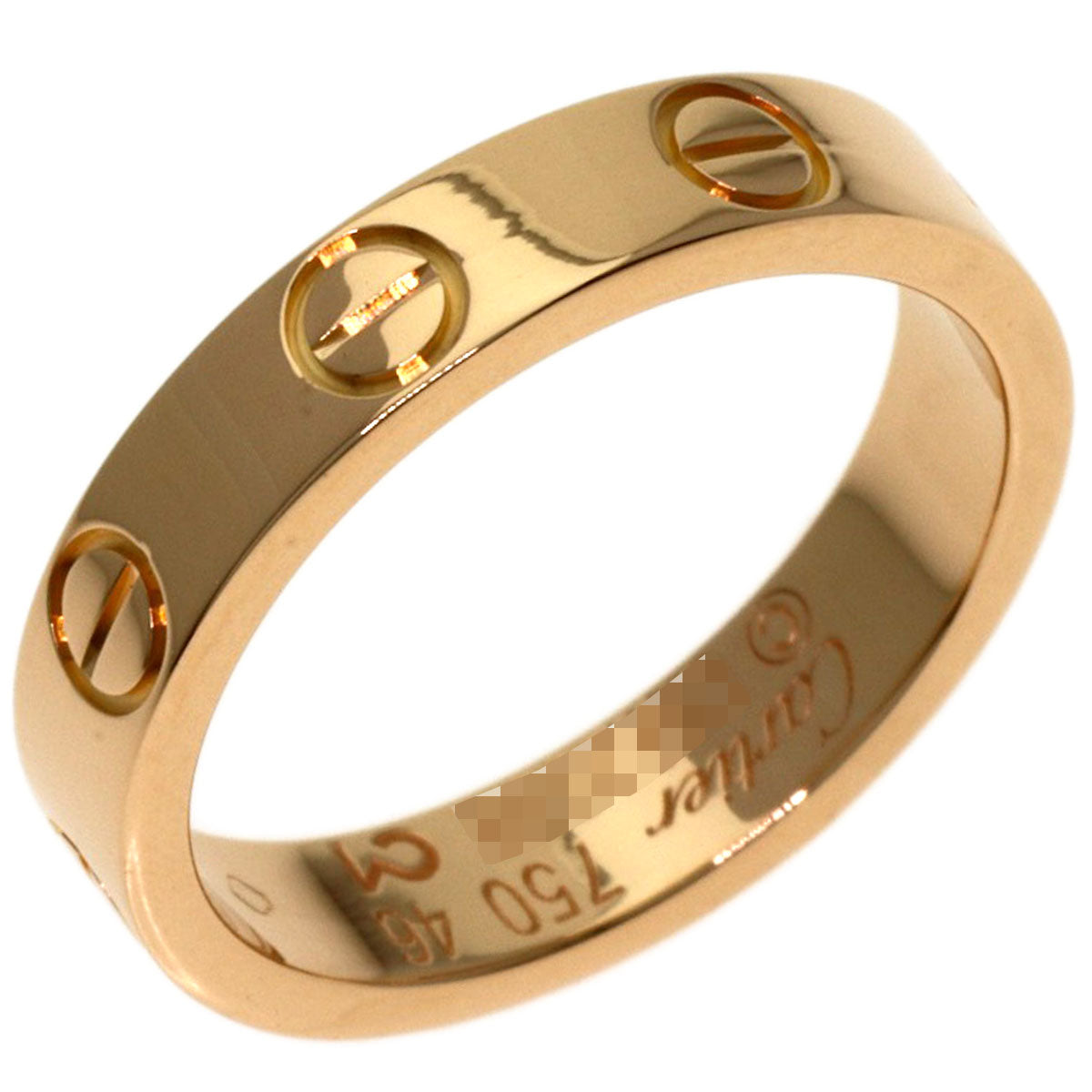 CARTIER Mini love ring #46 Ring K18 Pink Gold Ladies [Used]