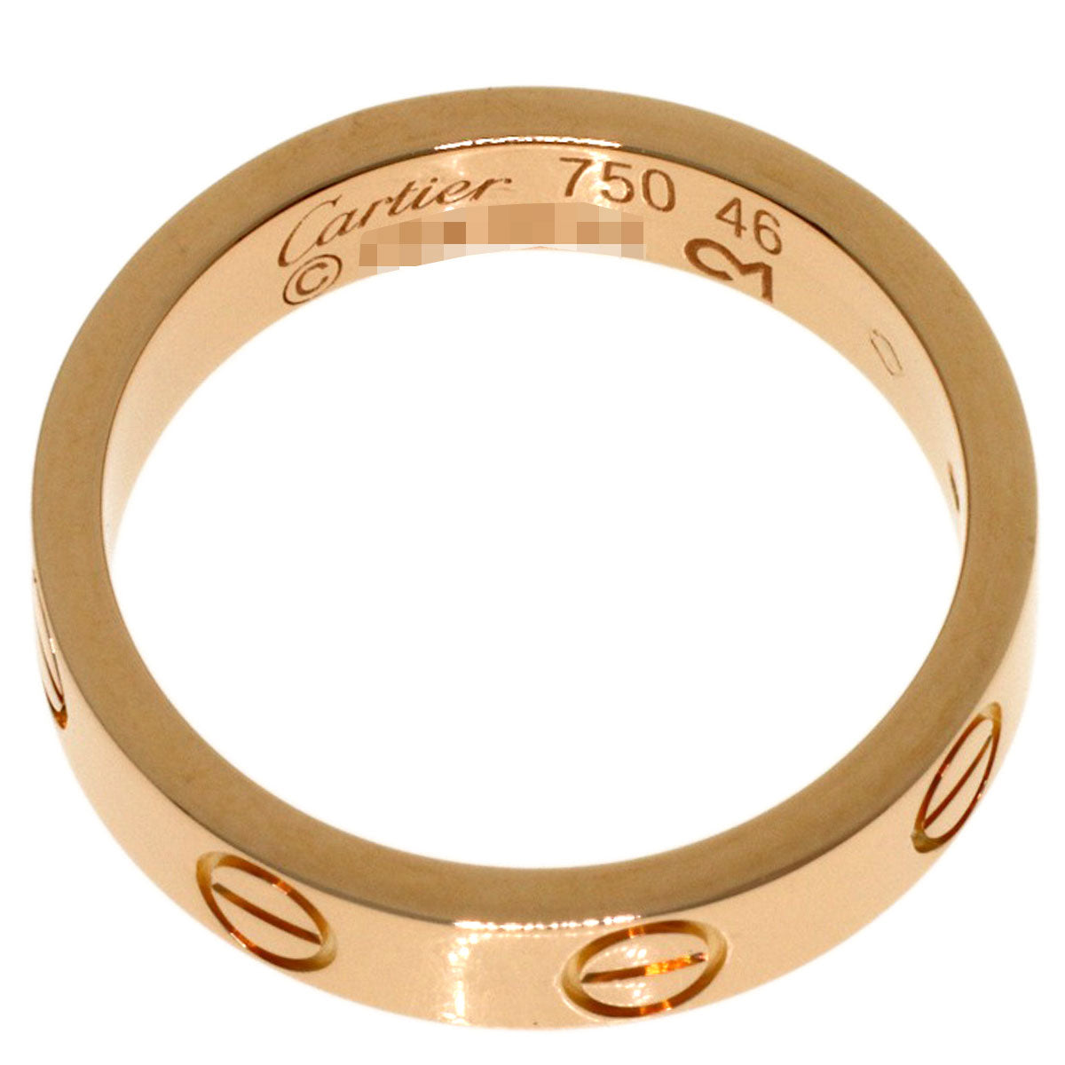 CARTIER Mini love ring #46 Ring K18 Pink Gold Ladies [Used]
