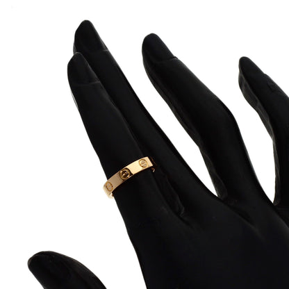 CARTIER Mini love ring #46 Ring K18 Pink Gold Ladies [Used]