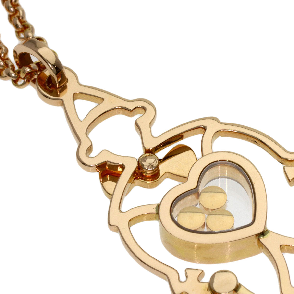 Chopard Pierrot Diamond Necklace K18 Pink Gold Ladies [Used]