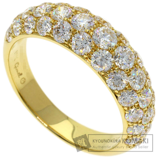 Gimel Pave Diamond Ring K18 Yellow Gold Ladies [Used]