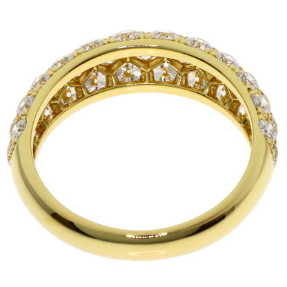 Gimel Pave Diamond Ring K18 Yellow Gold Ladies [Used]