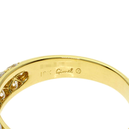 Gimel Pave Diamond Ring K18 Yellow Gold Ladies [Used]