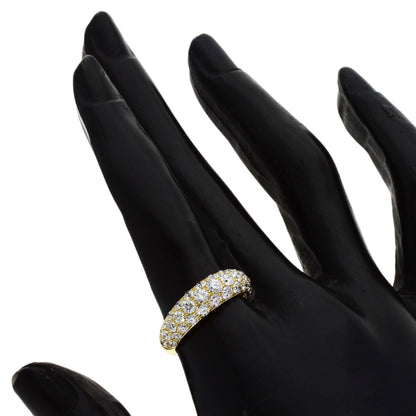 Gimel Pave Diamond Ring K18 Yellow Gold Ladies [Used]