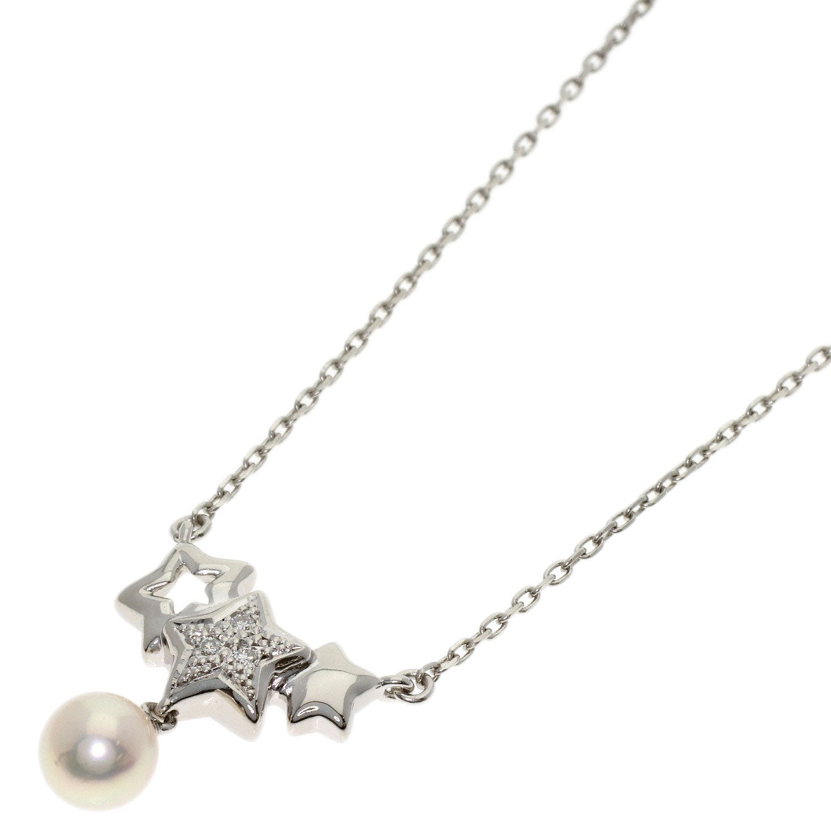 TASAKI Pearl Pearl Diamond Necklace Platinum PT900 PT850Ladies [Used]