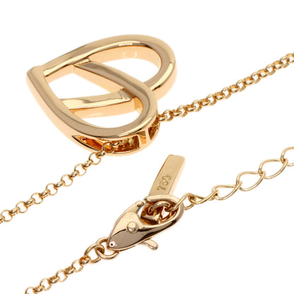 CELINE Heart motif Diamond Necklace K18 Pink Gold Ladies [Used]