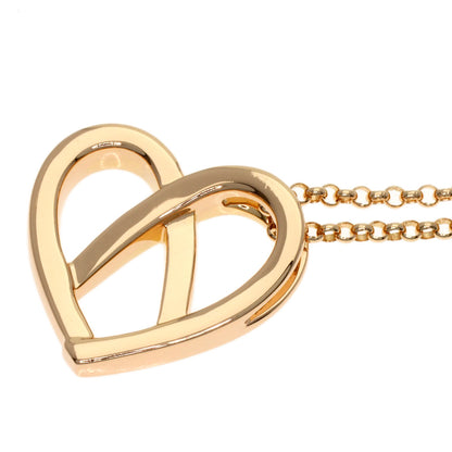 CELINE Heart motif Diamond Necklace K18 Pink Gold Ladies [Used]
