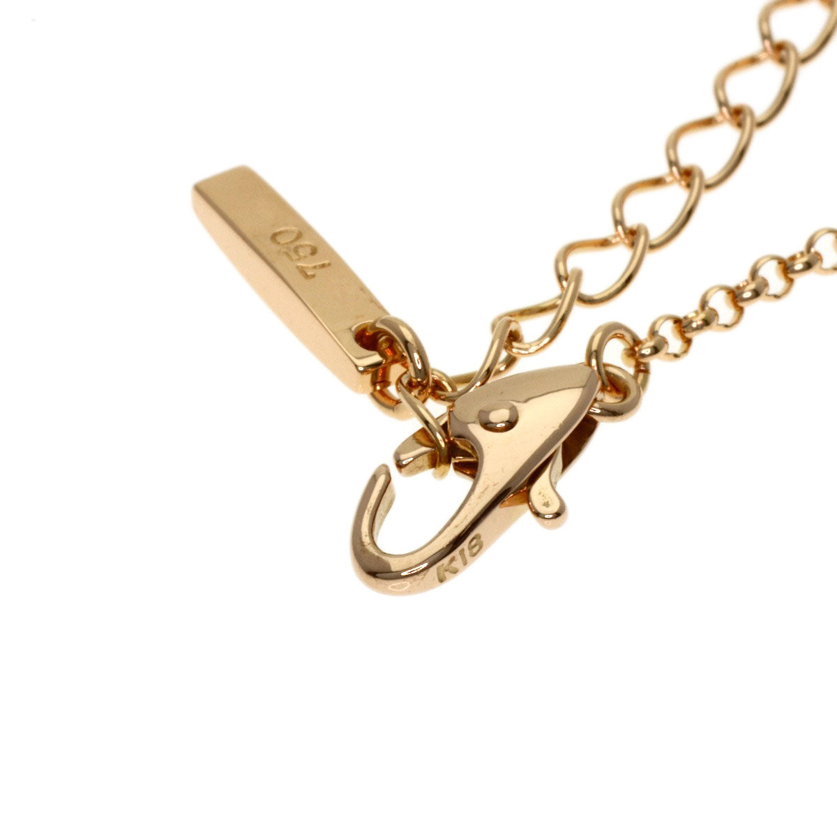 CELINE Heart motif Diamond Necklace K18 Pink Gold Ladies [Used]