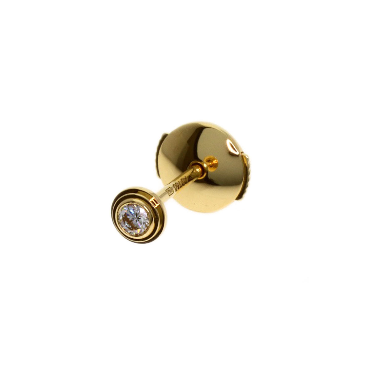 CARTIER Damour Mini XS Diamond (single earring only) earring K18 Yellow Gold Ladies [Used]