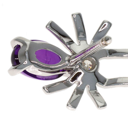 Chaumet Attrapmore Spider/Dragonfly Diamond Amethyst earring K18 White Gold Ladies [Used]