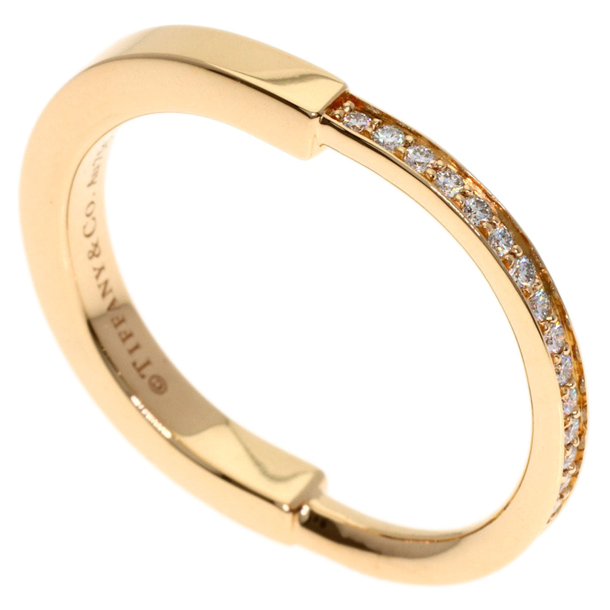 TIFFANY&Co. Rock Diamond Ring K18 Pink Gold Ladies [Used]