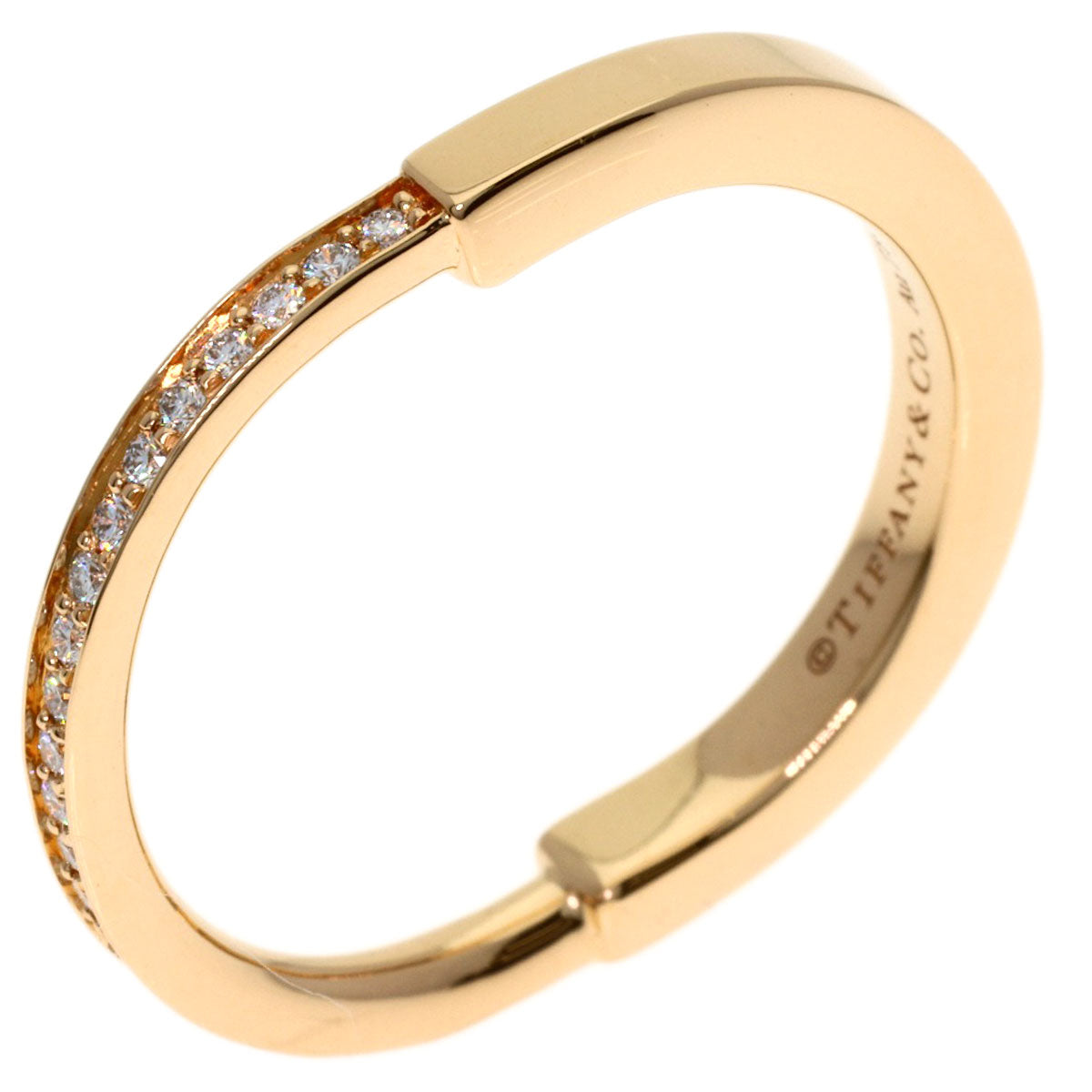TIFFANY&Co. Rock Diamond Ring K18 Pink Gold Ladies [Used]