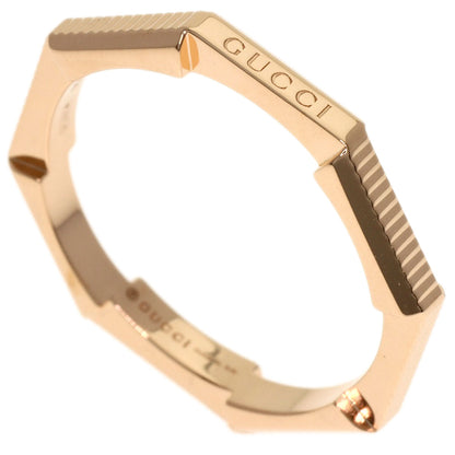 GUCCI Link to Love #15 Ring K18 Pink Gold Ladies [Used]