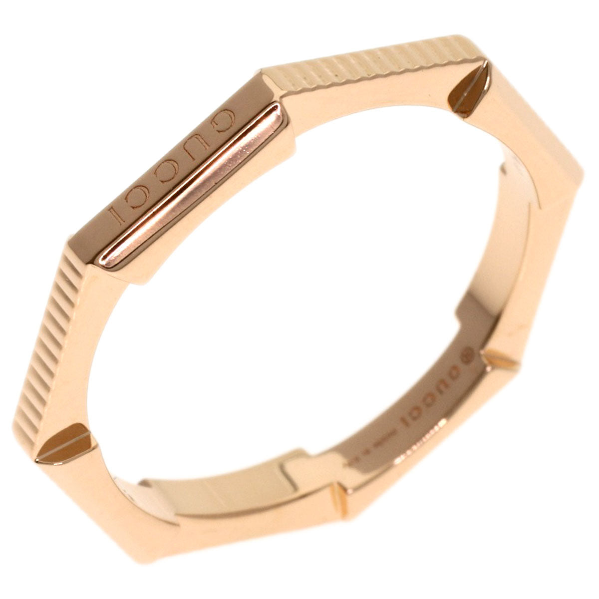 GUCCI Link to Love #15 Ring K18 Pink Gold Ladies [Used]