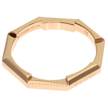 GUCCI Link to Love #15 Ring K18 Pink Gold Ladies [Used]