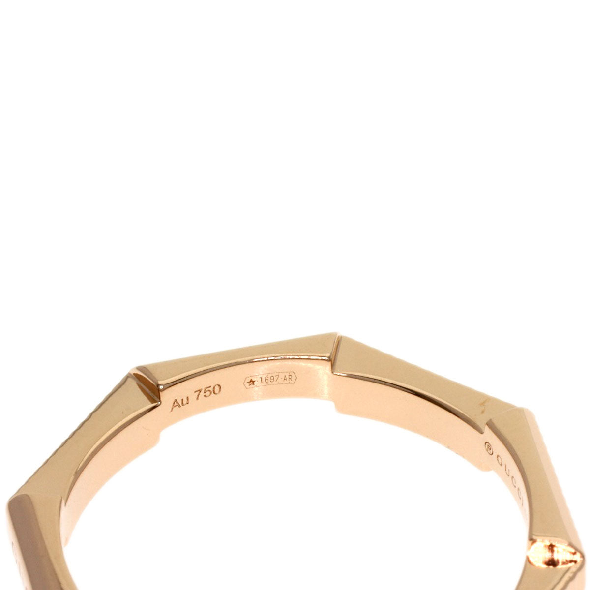 GUCCI Link to Love #15 Ring K18 Pink Gold Ladies [Used]