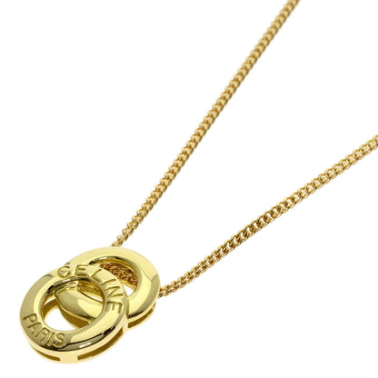CELINE Double circle Necklace K18 Yellow Gold Ladies [Used]