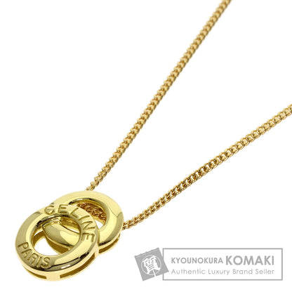 CELINE Double circle Necklace K18 Yellow Gold Ladies [Used]
