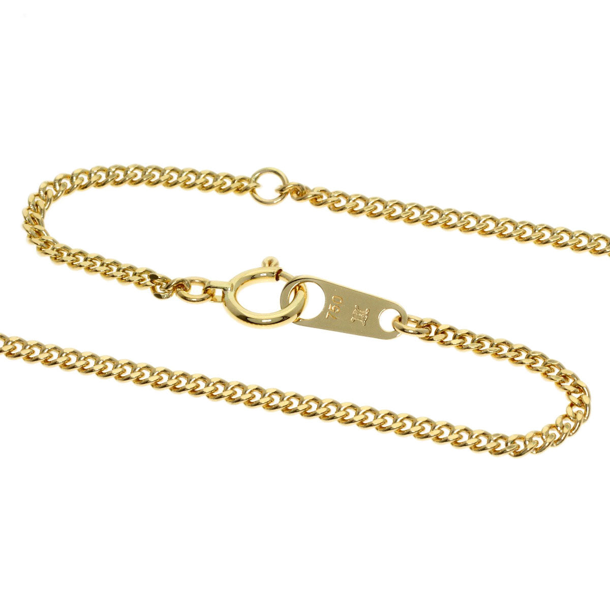 CELINE Double circle Necklace K18 Yellow Gold Ladies [Used]