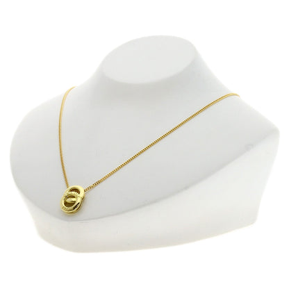 CELINE Double circle Necklace K18 Yellow Gold Ladies [Used]