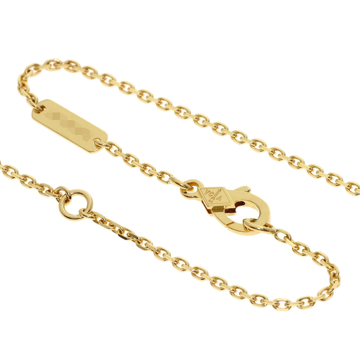 Van Cleef & Arpels Vintage Alhambra Tiger Eye Necklace K18 Yellow Gold Ladies [Used]