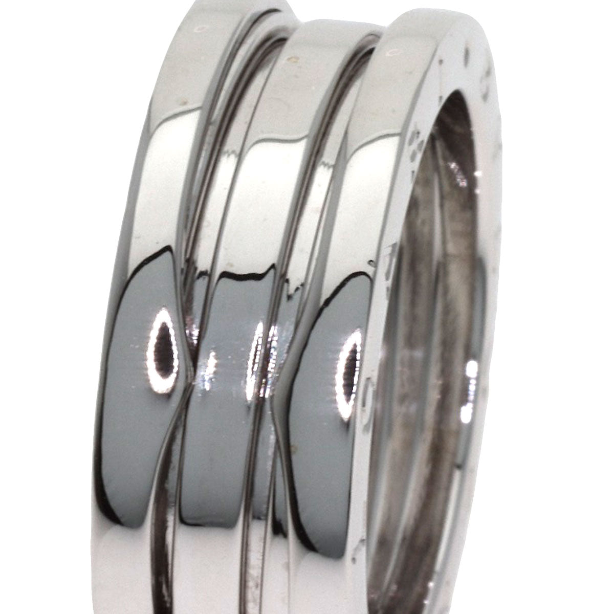 BVLGARI B.zero1 2 band #55 Ring K18 White Gold Ladies [Used]