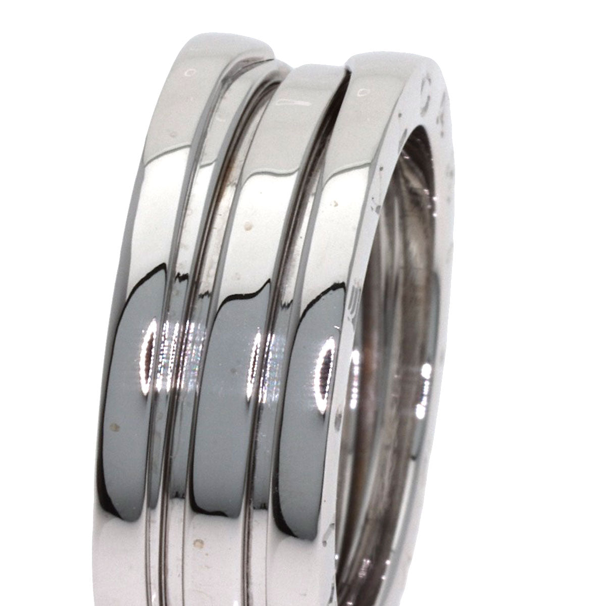 BVLGARI B.zero1 2 band #55 Ring K18 White Gold Ladies [Used]