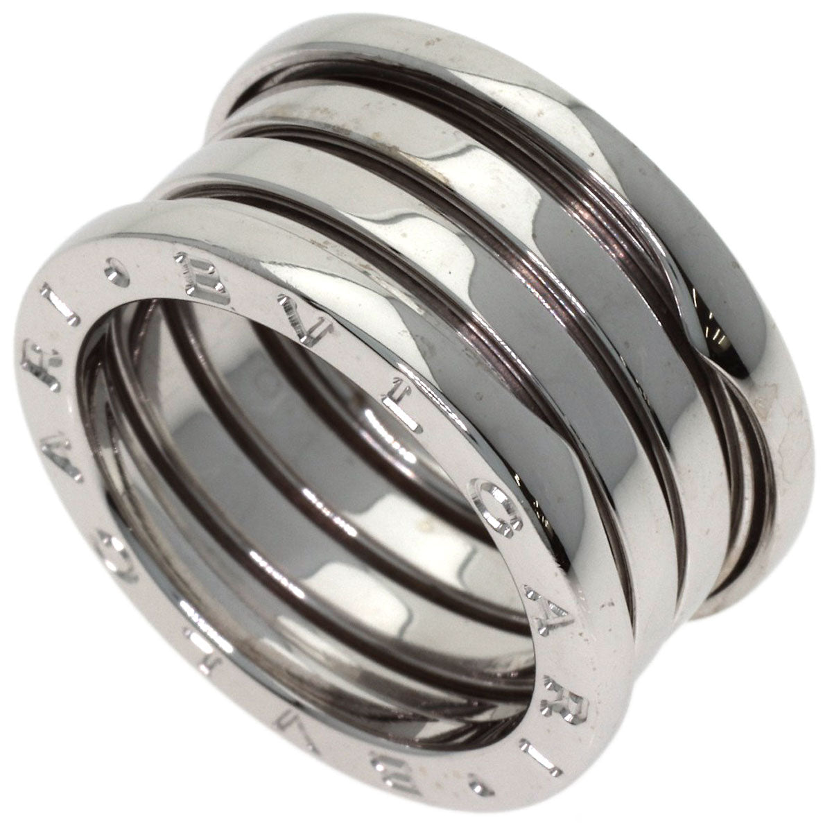 BVLGARI B.zero1 4 Band #53 Ring K18 White Gold Ladies [Used]
