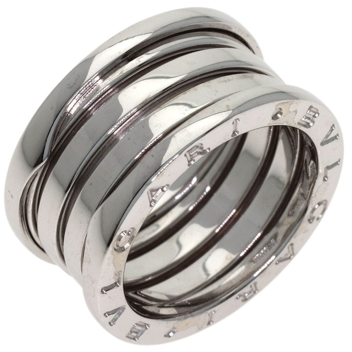 BVLGARI B.zero1 4 Band #53 Ring K18 White Gold Ladies [Used]